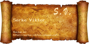 Serke Viktor névjegykártya